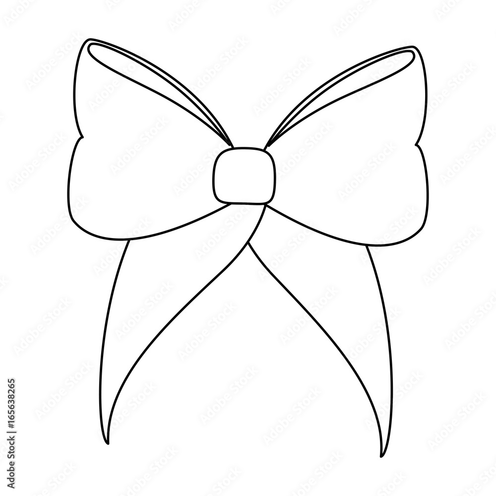 Fototapeta premium isolated cute ribbon icon vector illustration graphic design