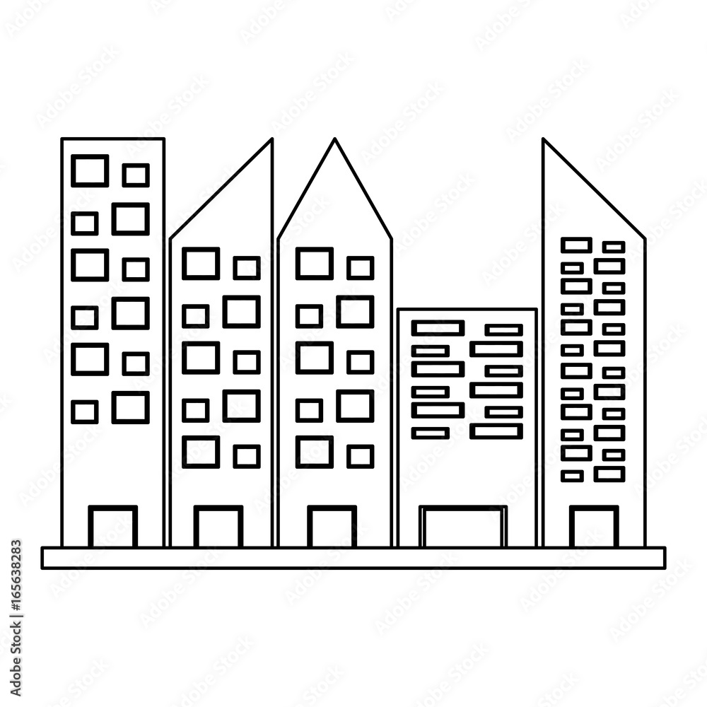 Fototapeta premium Urban towers buildings