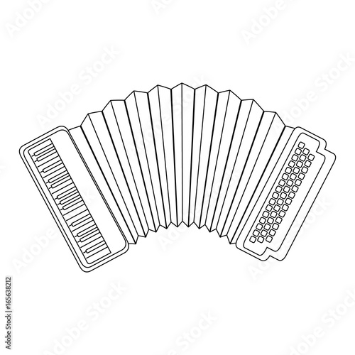isolated accordion music instrument icon vector illustration graphic design