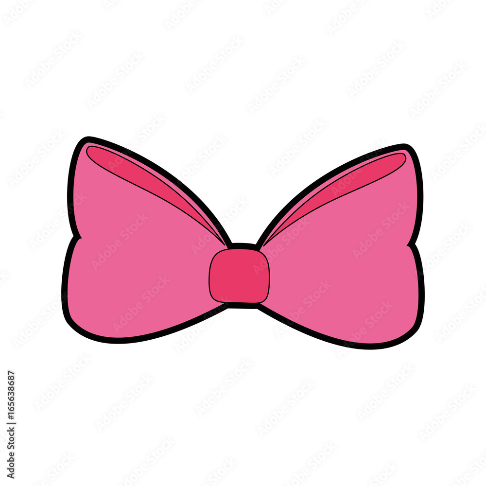 isolated cute ribbon icon vector illustration graphic design