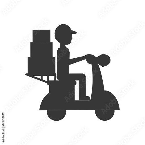 Motorcycle courier vehicle