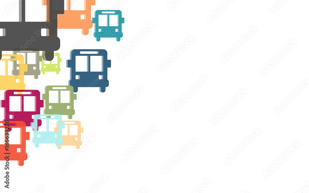 Hintergrund aus bunten Bussen Hintergrund aus bunten Bussen