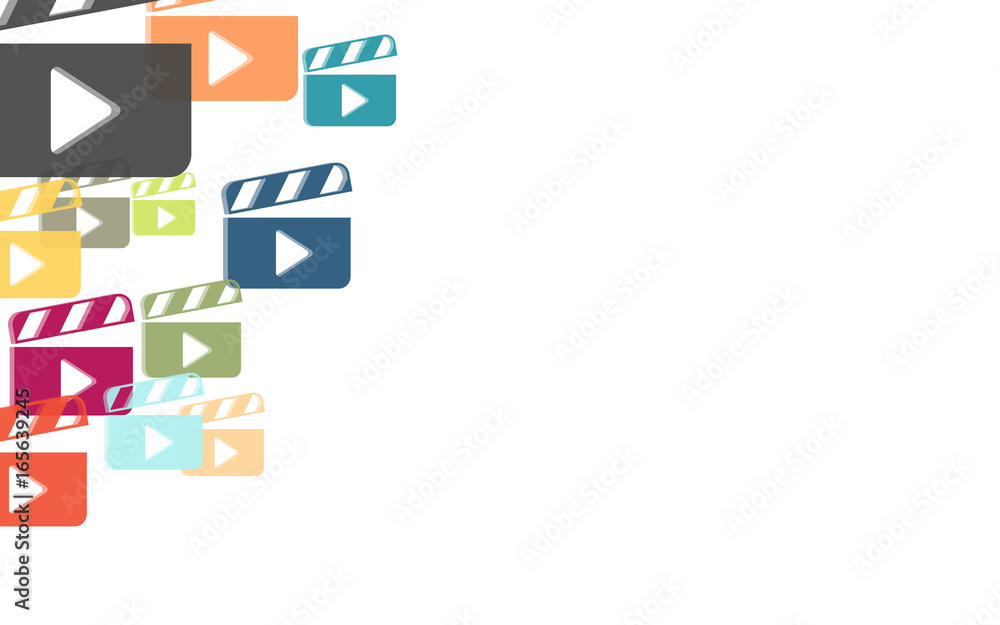 Hintergrund aus bunten Filmklappen Video Hintergrund aus bunten Filmklappen Video