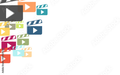 Hintergrund aus bunten Filmklappen Video