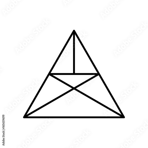 Abstract hipster logo in modern linear style. 