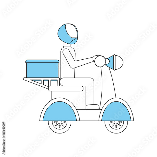 Motorcycle courier vehicle © djvstock