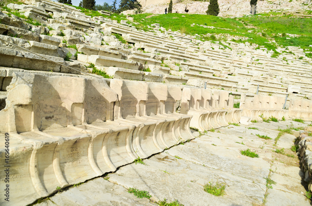 theater of Dionisous in Athens Acropolis Greece