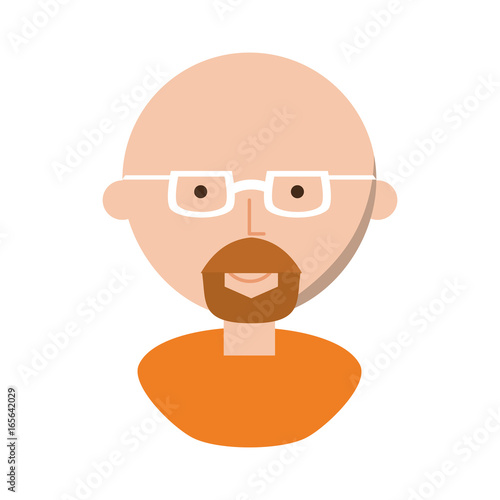 Man with glasses cartoon