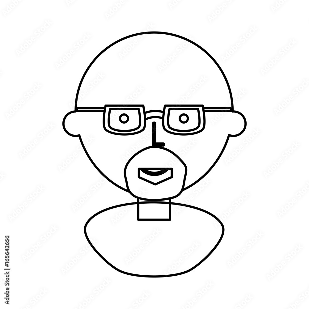 Man with glasses cartoon Man with glasses cartoon