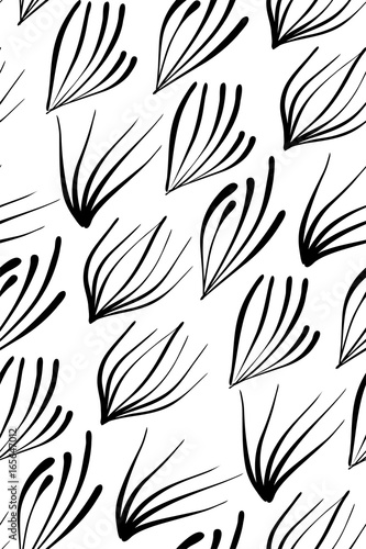 Seamless background pattern in retro style. Wrapping paper  wallpaper  fabric swatch. Black and white vector illustration.