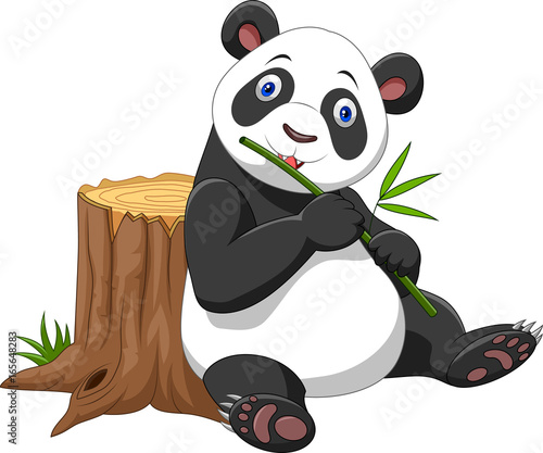 Cute panda cartoon