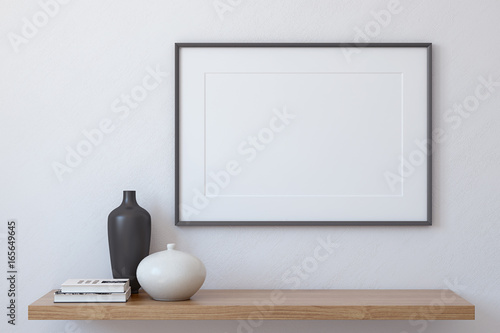 Frame mockup. 3d render.