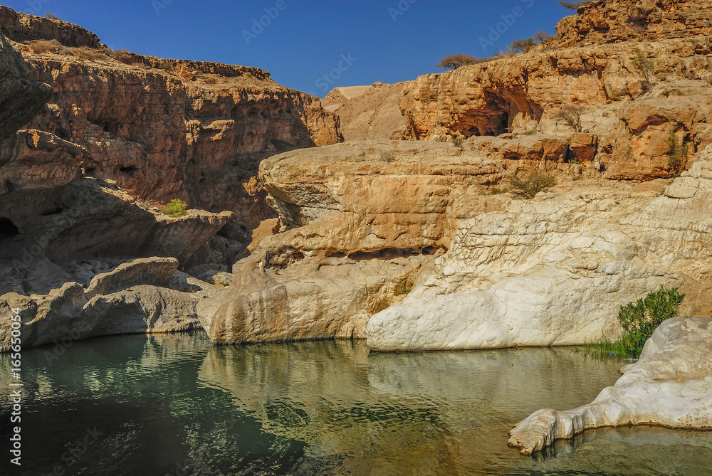 Oman Wadi riverbed