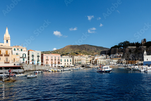 Fototapeta Naklejka Na Ścianę i Meble -  Aeolian islands, Sicilia, Port of Lipari