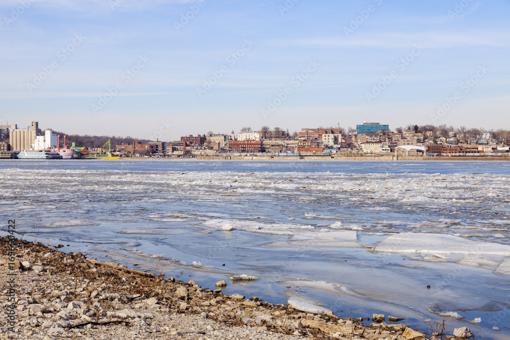 Panorama of Alton across Mississippi River