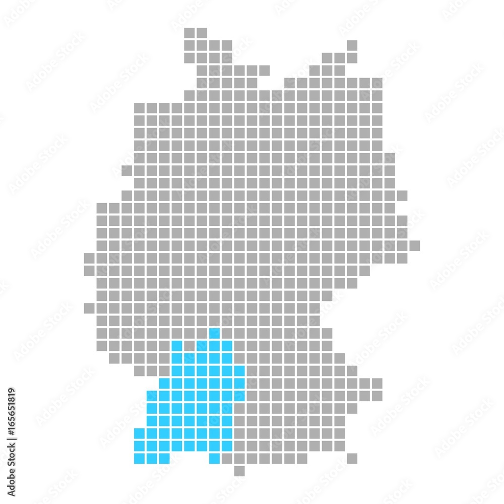 Markierung von Baden-Würtemberg auf Karte von Deutschland