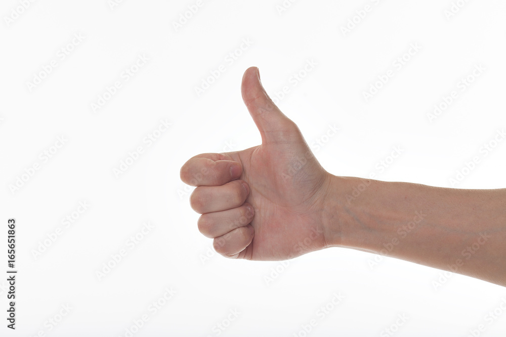 Hand like concept isolated on white background Hand like concept isolated on white background