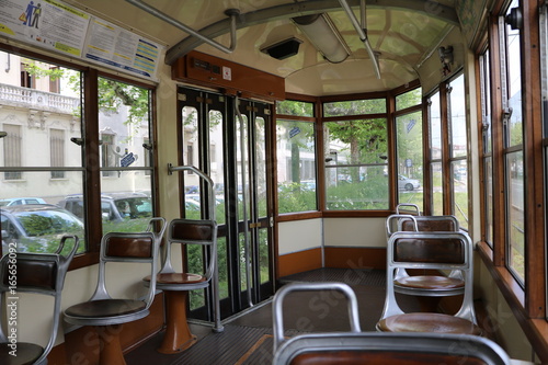 Old tram line 7 in Turin, Piedmont Italy