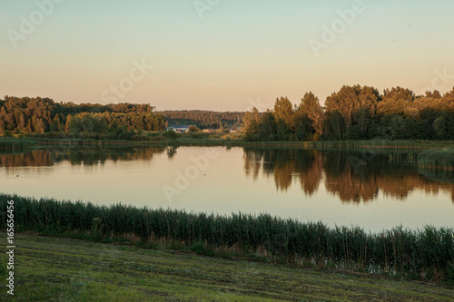 Lithuanian rural scenery in the evening