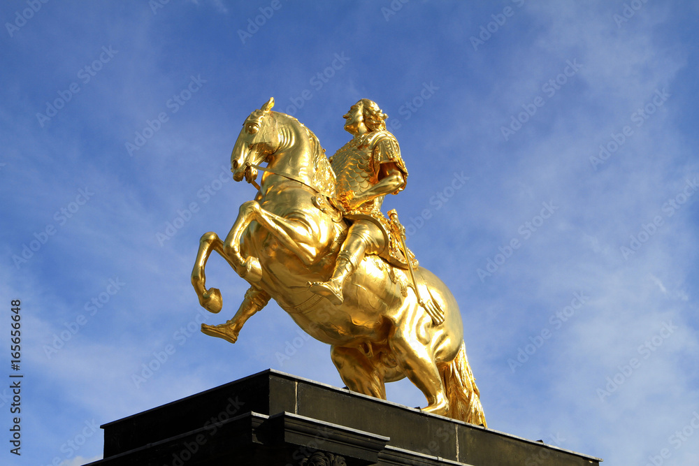 Obraz premium Goldener Reiter in Dresden, Saxony