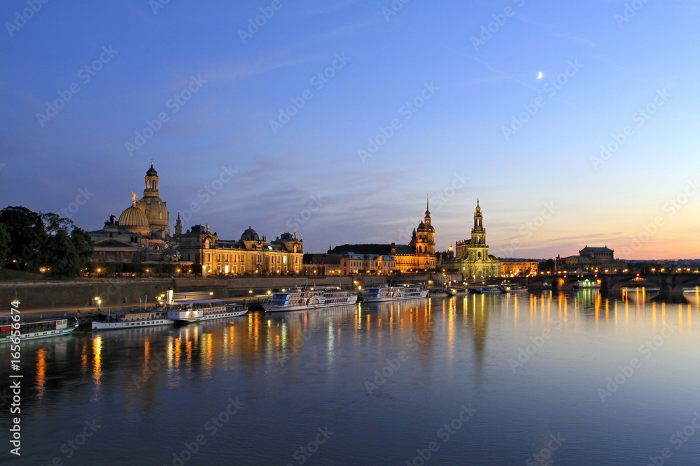 Dresden at Night, Saxony