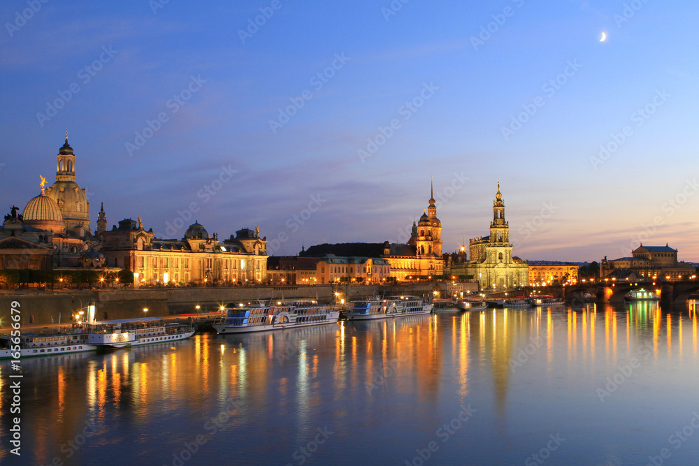 Dresden at Night, Saxony