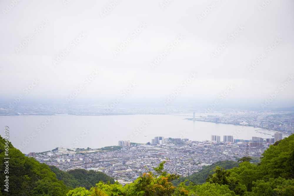 比叡山から見る琵琶湖