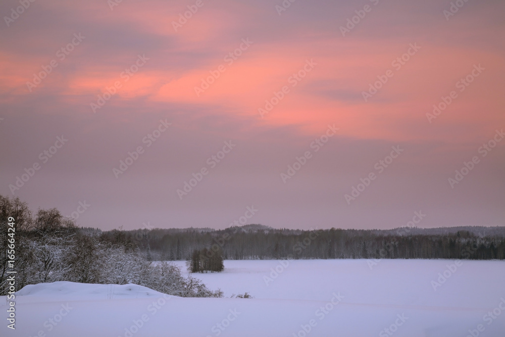 Landscape near Maselga village. Kargopol district. Arkhangelsk Oblast. Russia