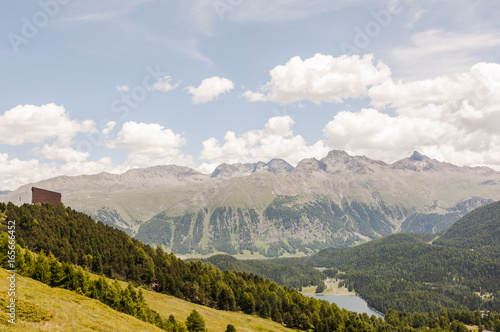 St. Moritz  St. Moritzersee  Stazersee  Stazerwald  Signalbahn  Wanderweg  Piz Muragl  Piz Languard  Engadin  Oberengadin  Alpen  Graub  nden  Sommer  Schweiz