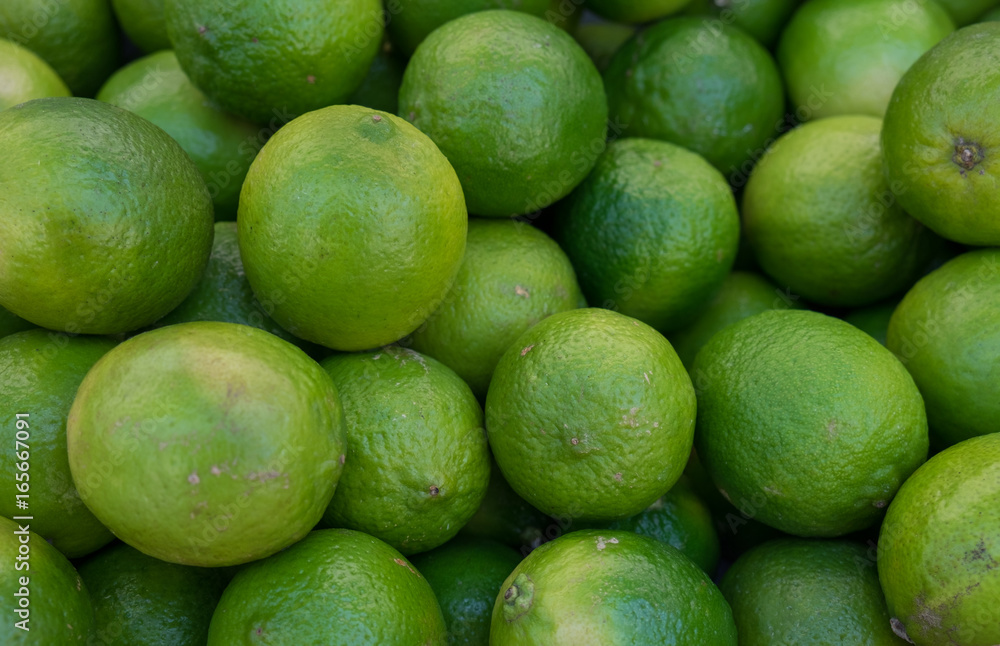 New harvest lime sold at local city market. Provence. France New harvest lime sold at local city market. Provence. France