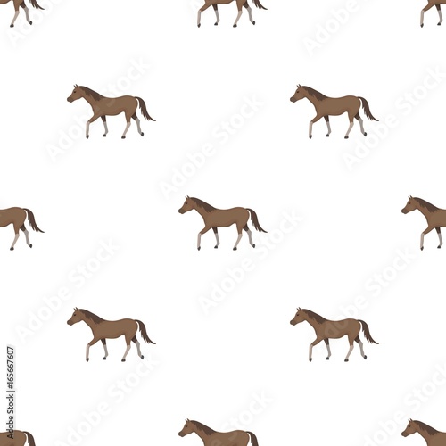 Horse icon in cartoon style isolated on white background. Hippodrome and horse symbol stock vector illustration.