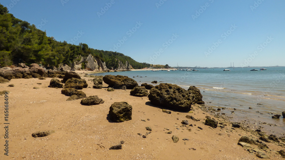 Comenda beach at Natural Park of Arrabida in Setubal, Portugal