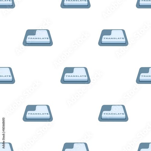 Translate button icon in cartoon style isolated on white background. Interpreter and translator symbol stock vector illustration.