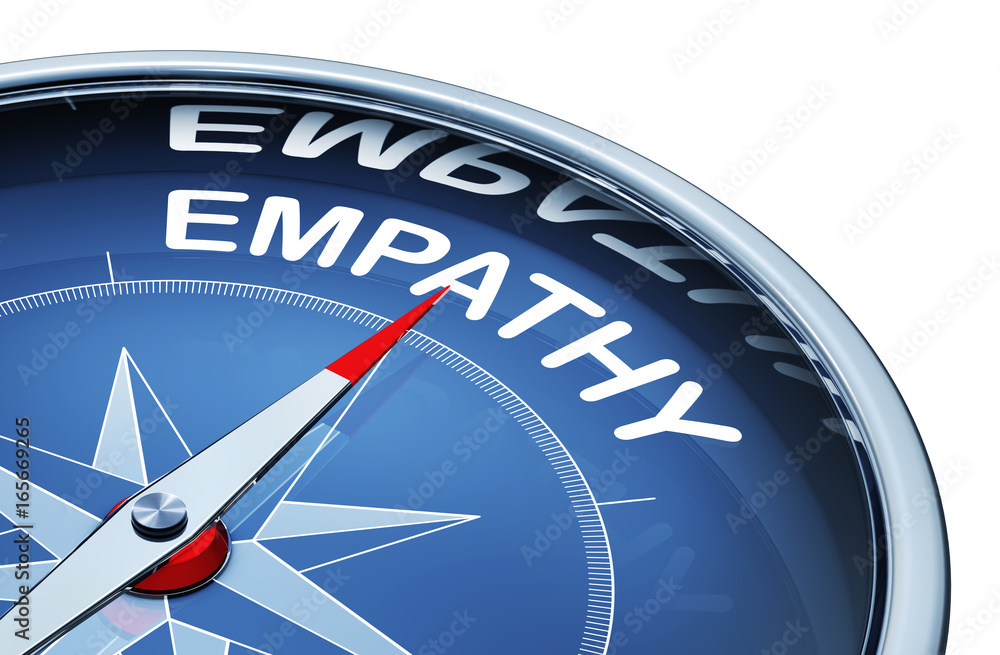 3D rendering of an compass with the word empathy 3D rendering of an compass with the word empathy