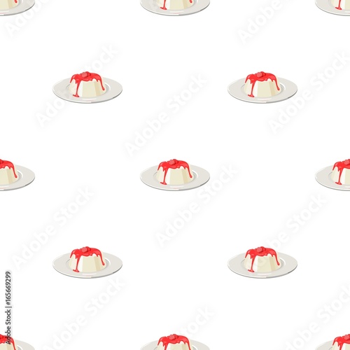 Panna cotta icon in cartoon style isolated on white background. Milk product and sweet symbol stock vector illustration.