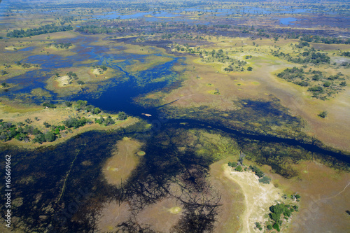 Aerial photo of Okavango Delta, Botswana, Africa