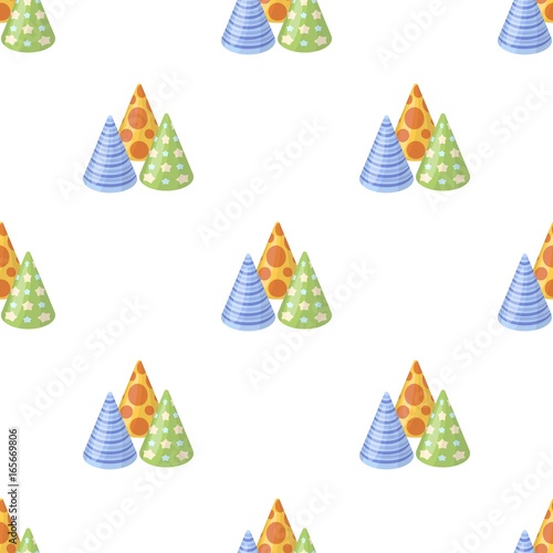 Caps in the form of cones for party.Party and parties single icon in cartoon style vector symbol stock illustration. photo