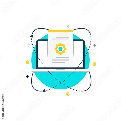 Website under construction, search engine optimization, SEO website analysis, cogwheel working process, web content analyzing, content management flat line vector illustration design for web banners