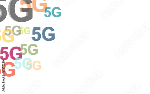 Hintergrund aus bunten 5G