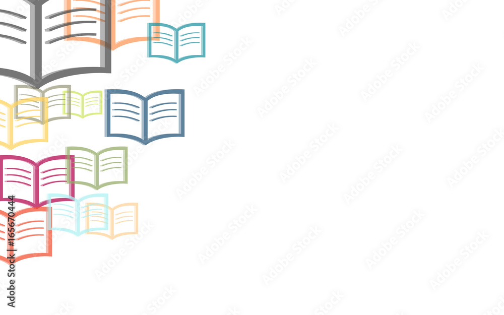 Hintergrund aus bunten Büchern Hintergrund aus bunten Büchern