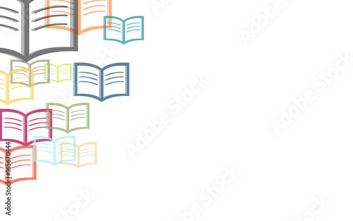 Hintergrund aus bunten Büchern