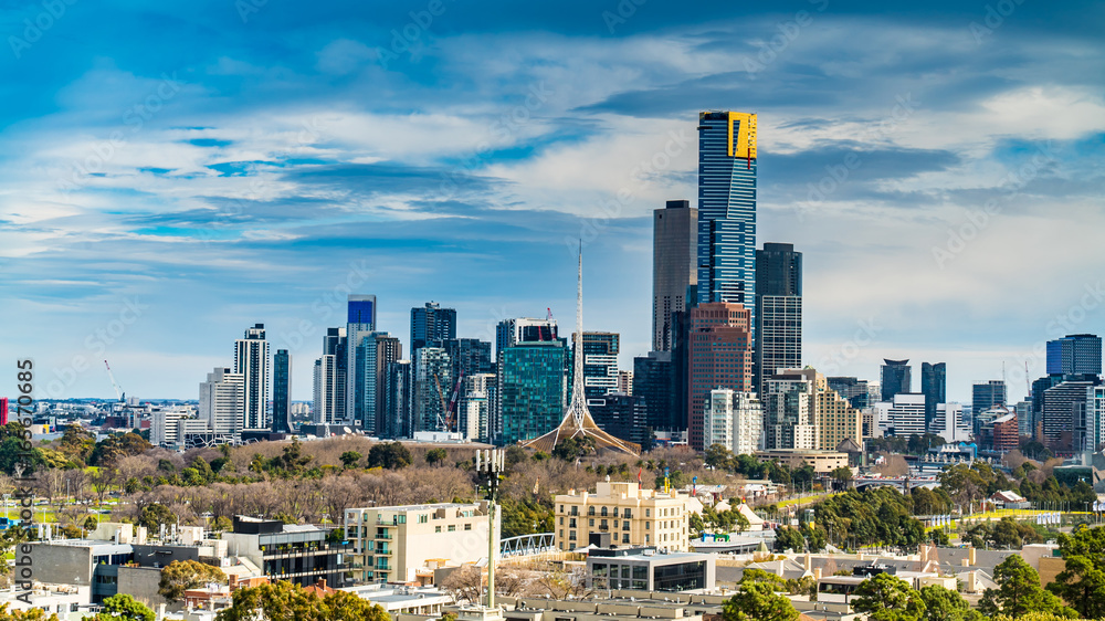 Fototapeta premium Melbourne city skyline, Victoria, Australia