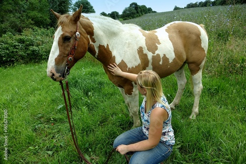 mit dem pferd unterwegs photo