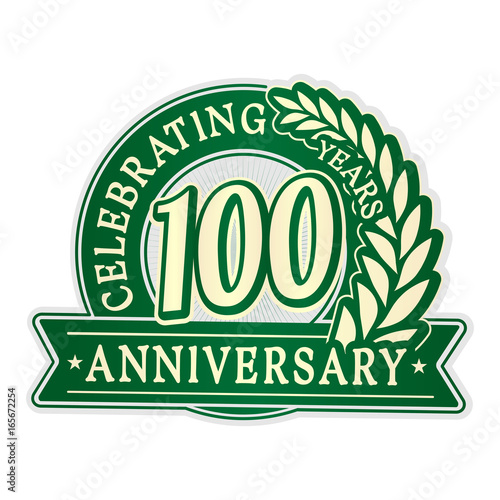 100 years anniversary logo template. Vector and illustration.
