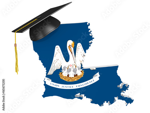 Louisiana state college and university education concept, 3D rendering photo