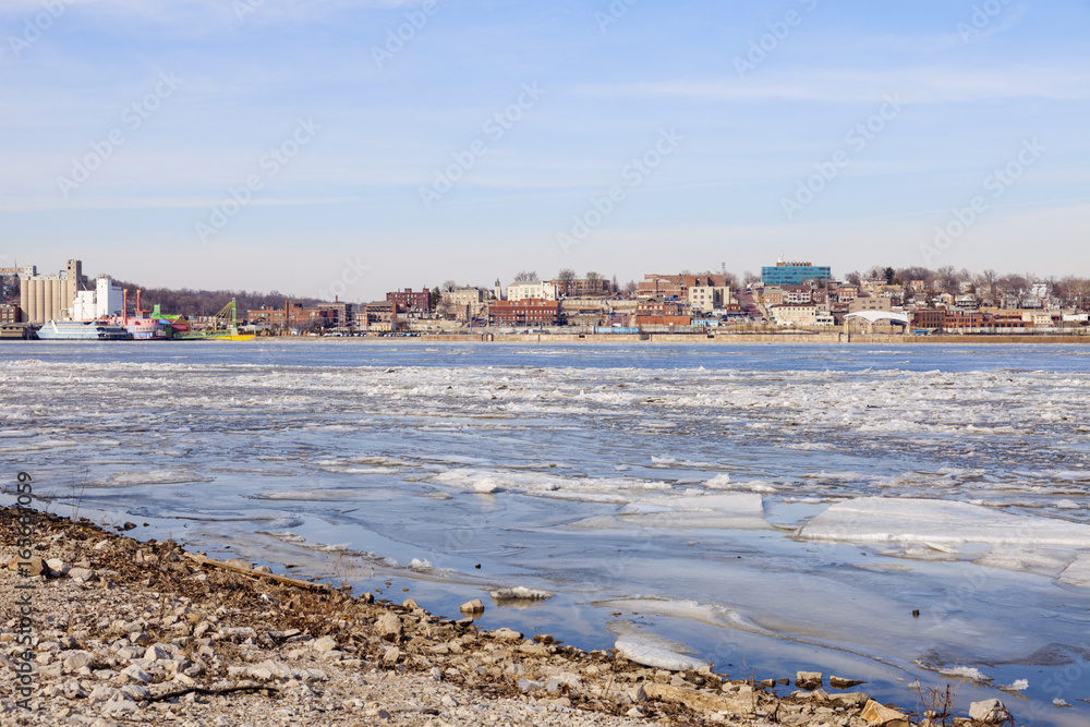 Panorama of Alton across Mississippi River
