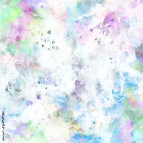 Abstract colored paper. Colored paint stains white background.