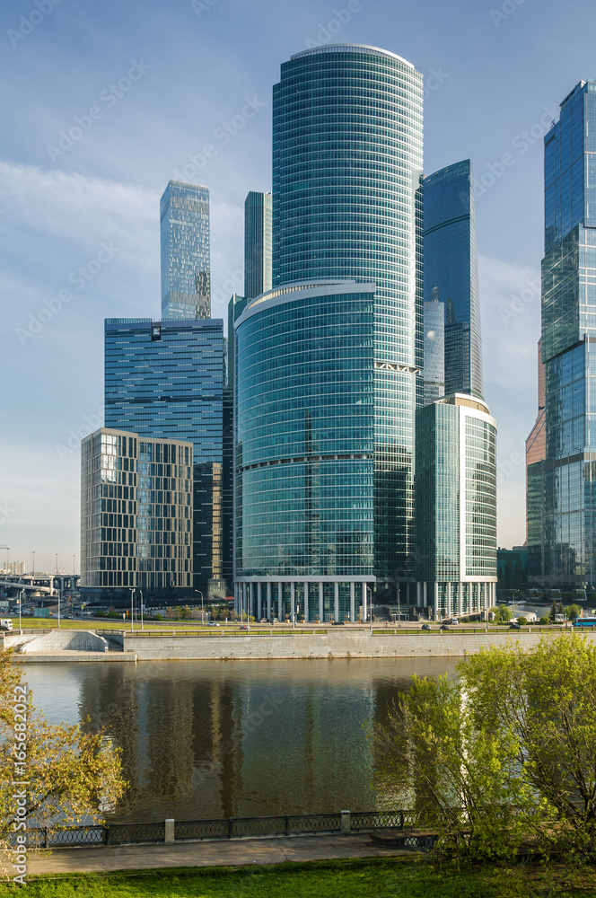 Obraz premium Fragment of Moscow-City - International Business Center, Moscow , Russia.