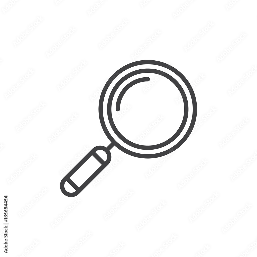 Loupe, search line icon, outline vector sign, linear style pictogram isolated on white. Symbol, logo illustration. Editable stroke. Pixel perfect vector graphics Loupe, search line icon, outline vector sign, linear style pictogram isolated on white. Symbol, logo illustration. Editable stroke. Pixel perfect vector graphics