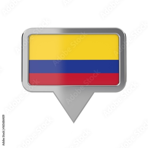 Colombia flag location marker icon. 3D Rendering Free Download Colombia flag location marker icon. 3D Rendering - GFXLoad